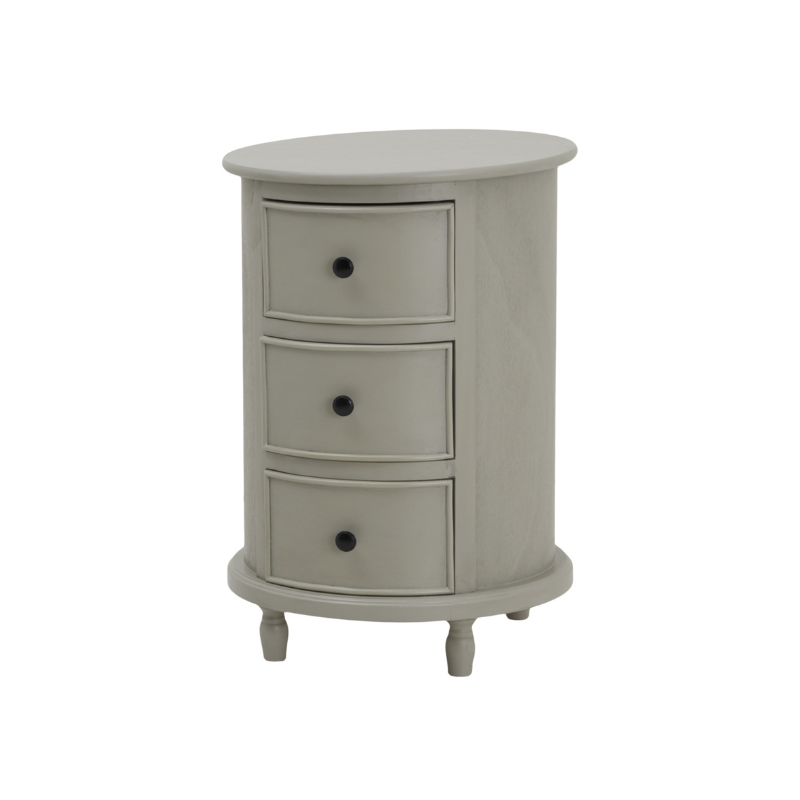 The Camden Collection 3 Drawer Round Side Table - 23952
