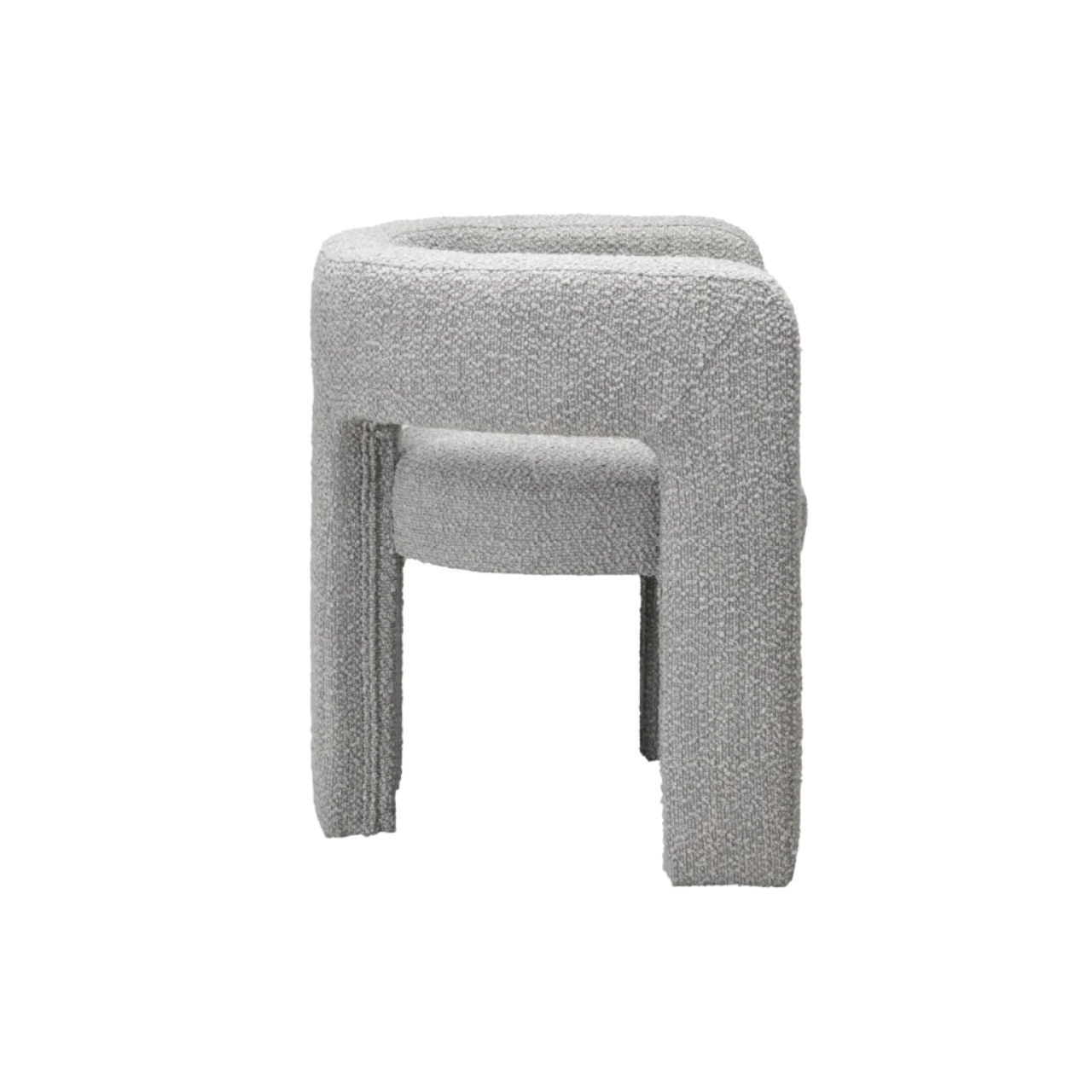 Crescent Curved Back Bouclé Accent Chair - OC-C-C-DO