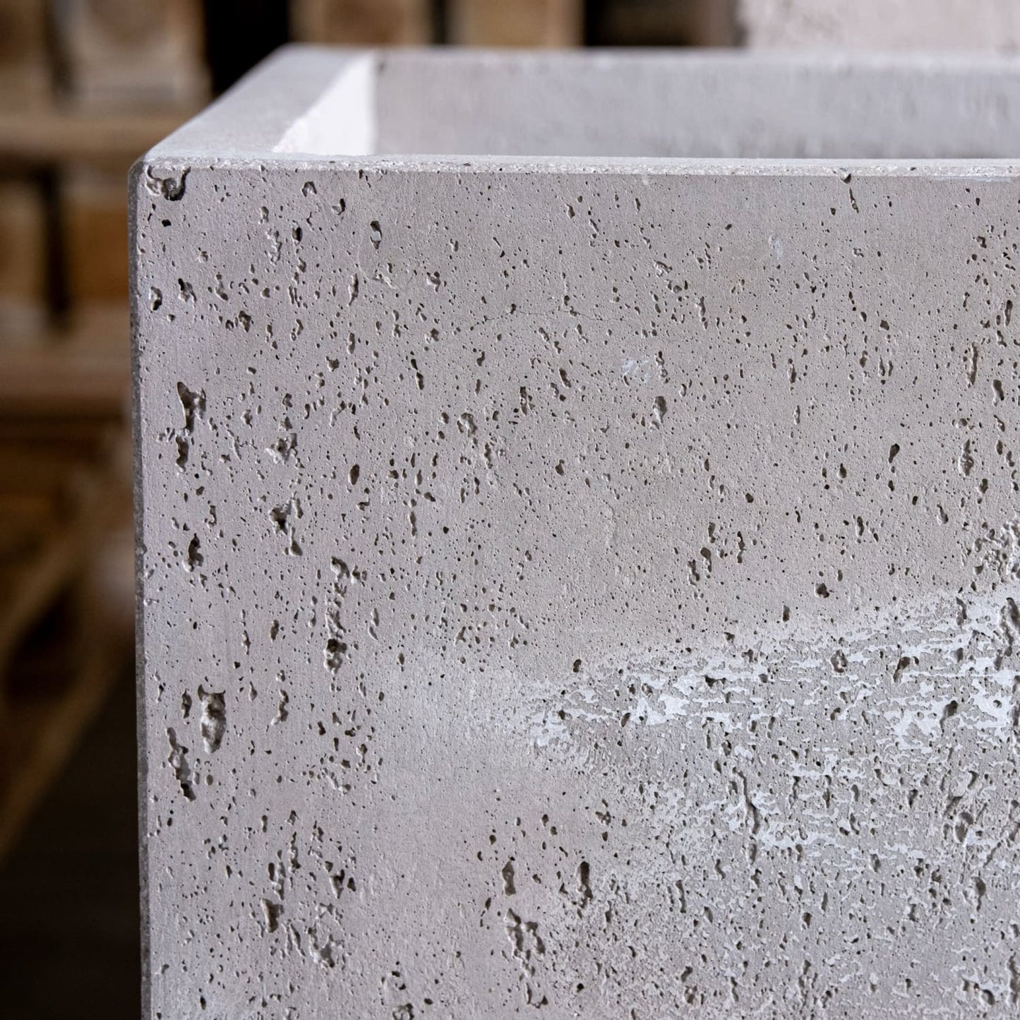 Cubrosa | Truffle – 30cm Medium Concrete Square Planter – 14L Cube Plant Pot