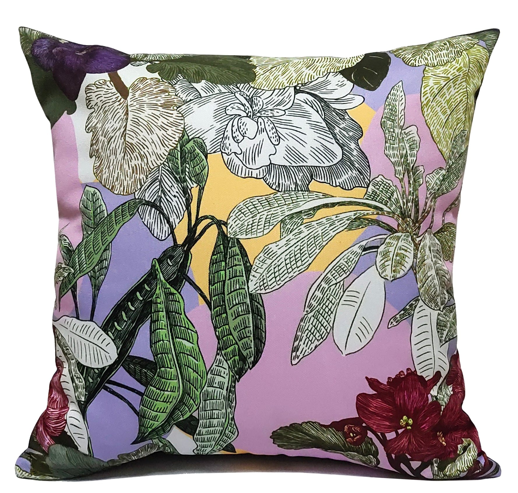 Dhalia Lilac Outdoor Waterproof Cushions Stylish Durable 17x17 Inch Polyester for Patio Garden Indoor Use by OLIVIA ROCCO - White Bear Furnishings