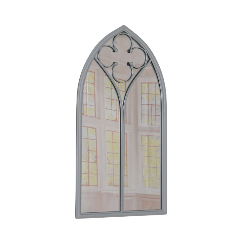 Gothic Grey Church Window Style Wall Mirror - MWA814