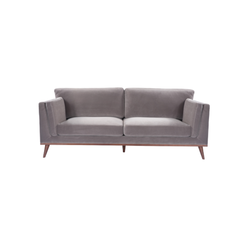 Grey Velvet 3 Seater Sofa - SF-M-3S-MV