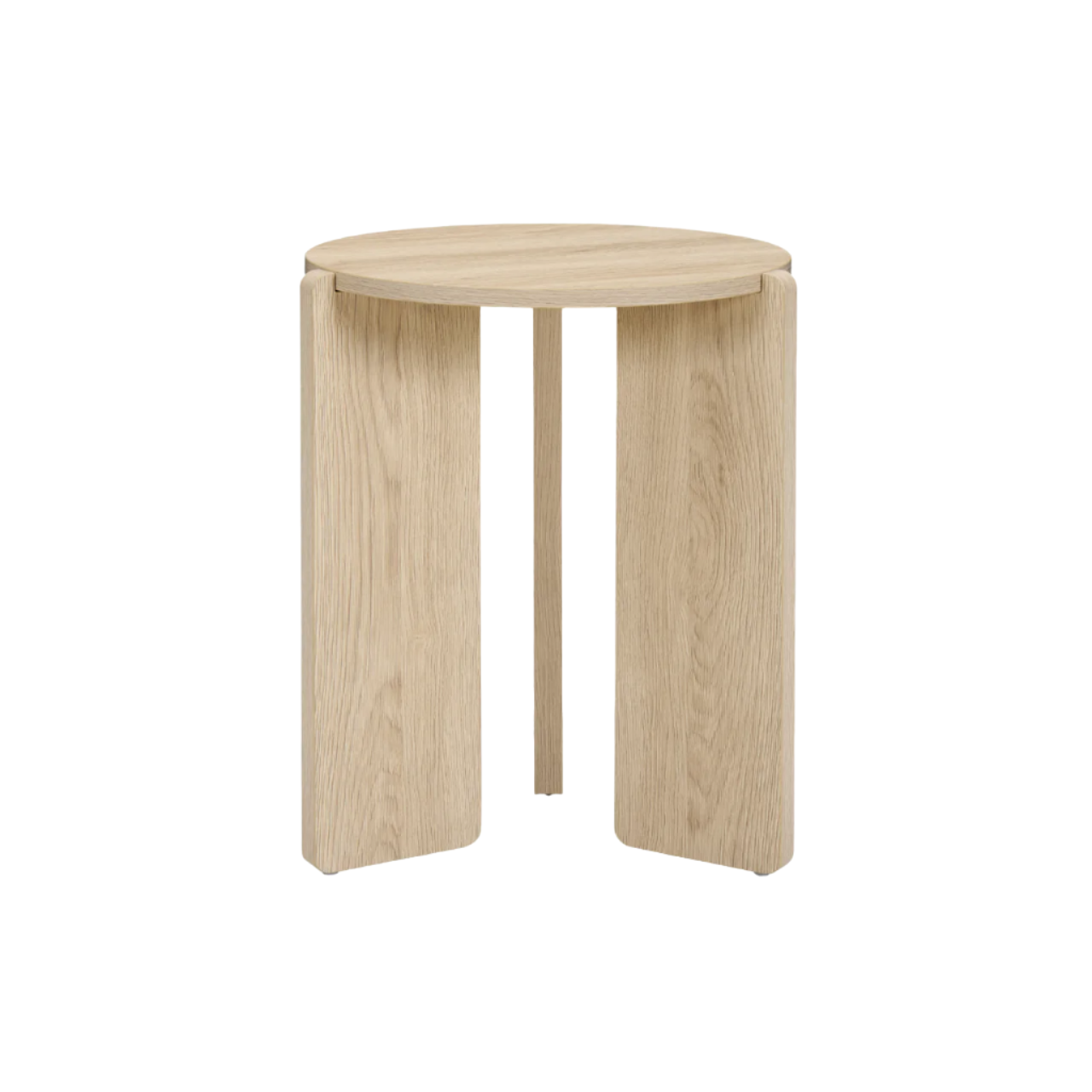 Halo Arc Round Side Table in Oak Finish - ST-H-R-OK