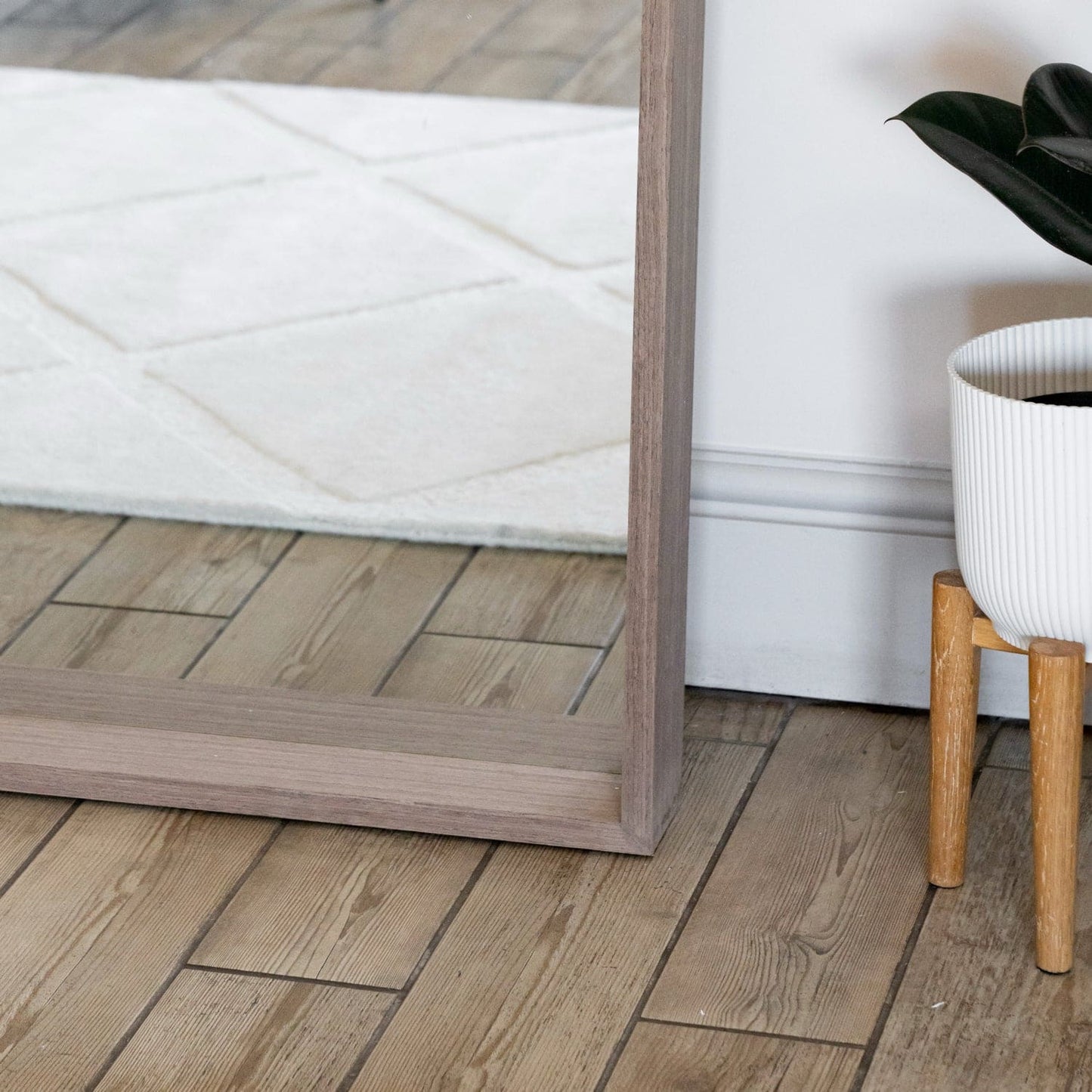 Hanaka - Full Length Walnut Wood Rectangle Mirror - 200cm x 100cm