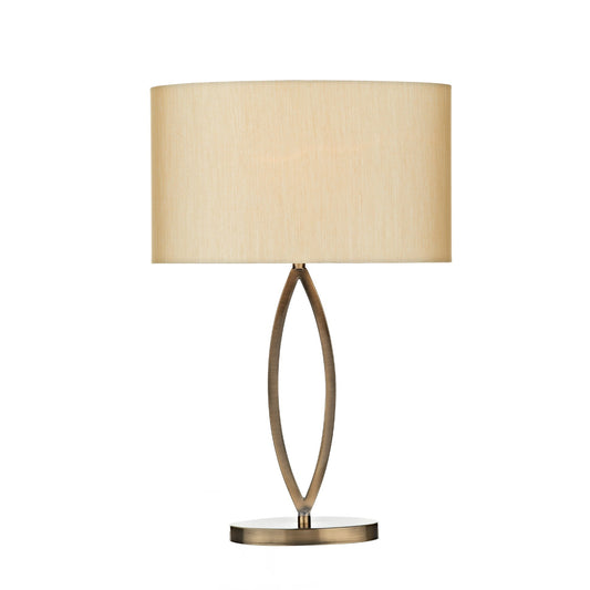 Hazel 55cm Table Lamp Antique Brass - White Bear Furnishings