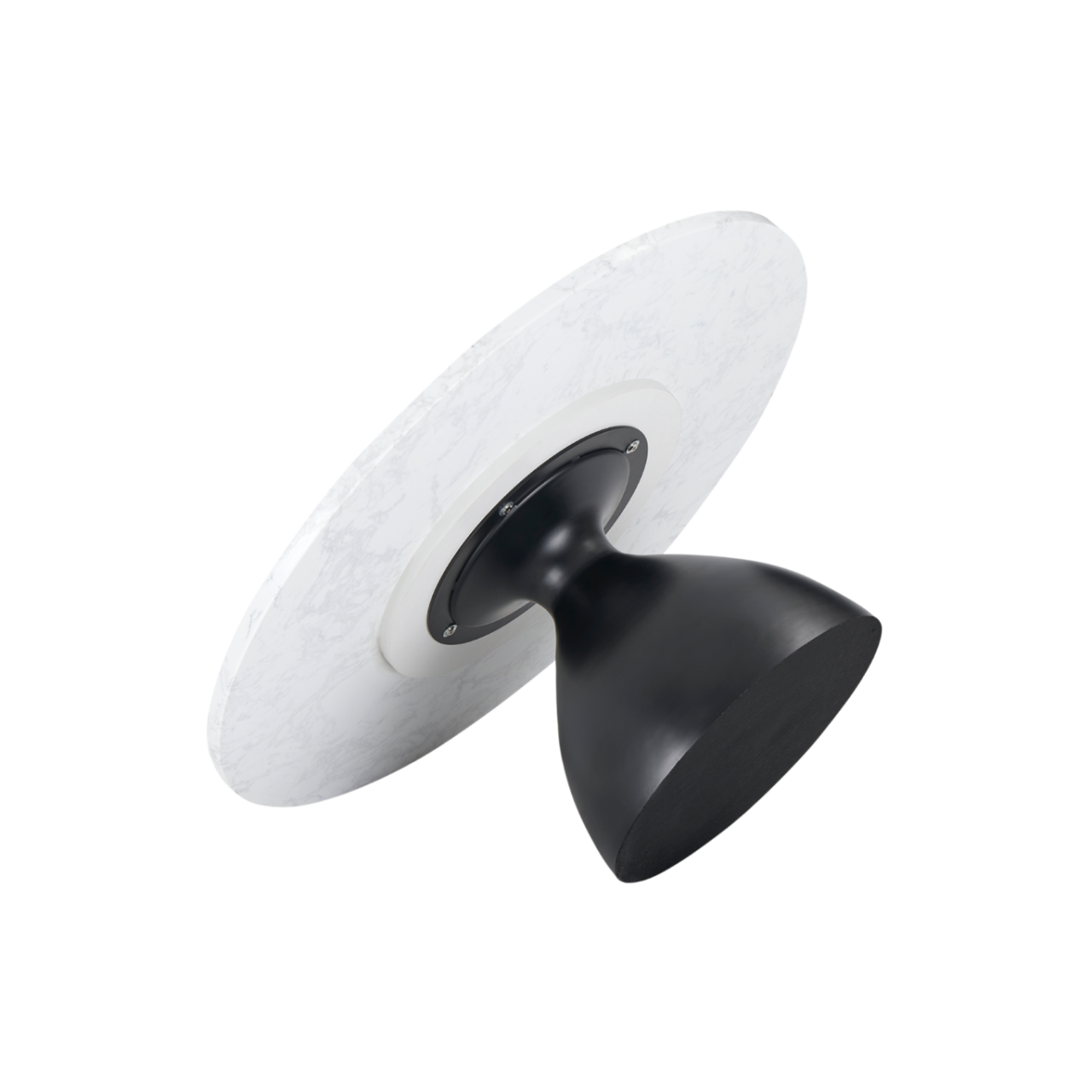 Twenty 10 Designs Hazel Black Iron & Marble Effect Coffee Table - CT-H-BB-TWM - White Bear Furnishings