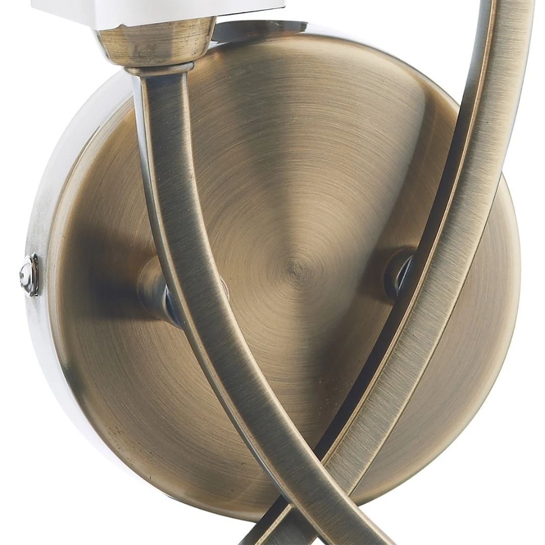 Icarus 2 Light Wall Light Antique Brass - White Bear Furnishings