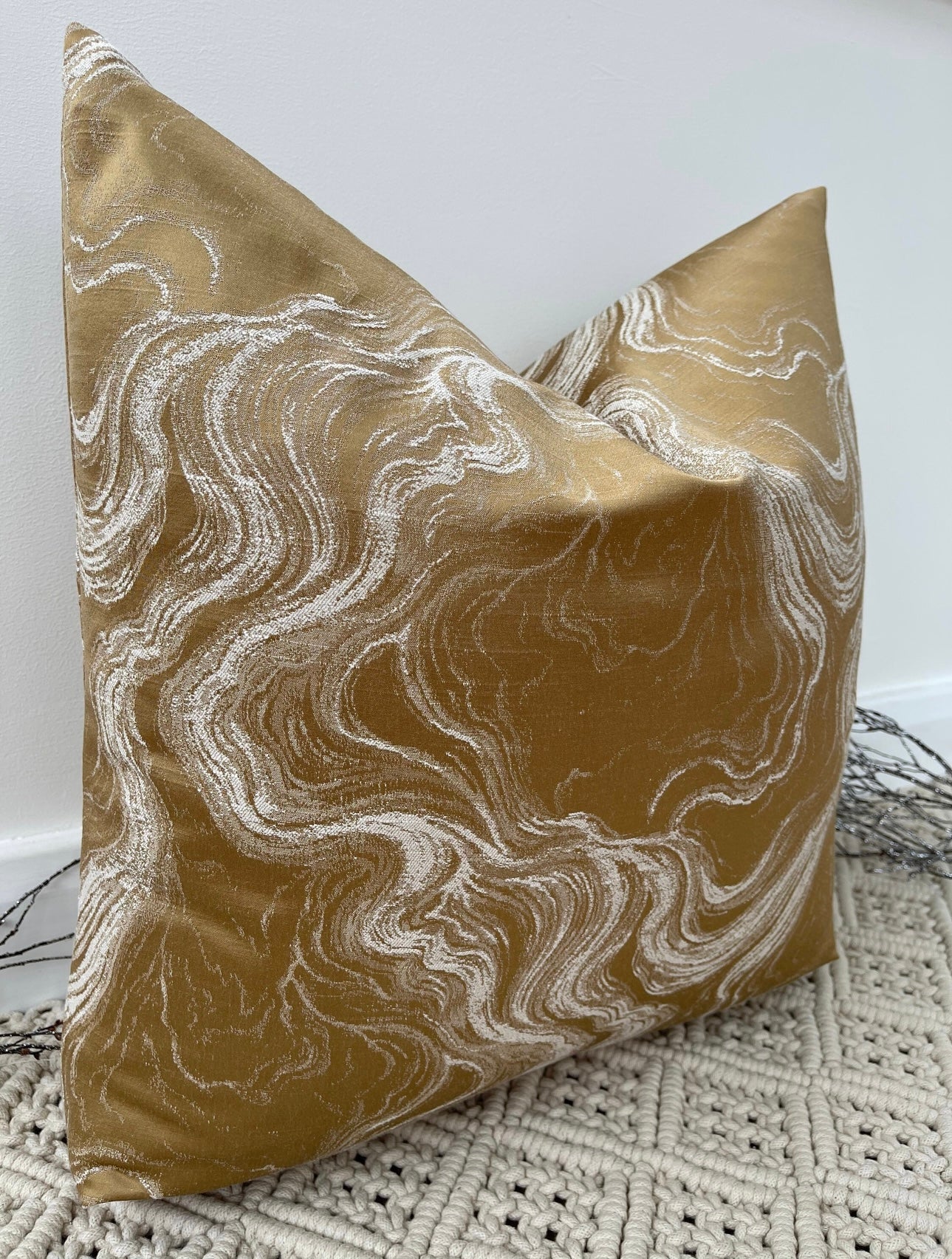 The Couture Cushion - The Deep Gold Diane - Style No. 104 - White Bear Furnishings