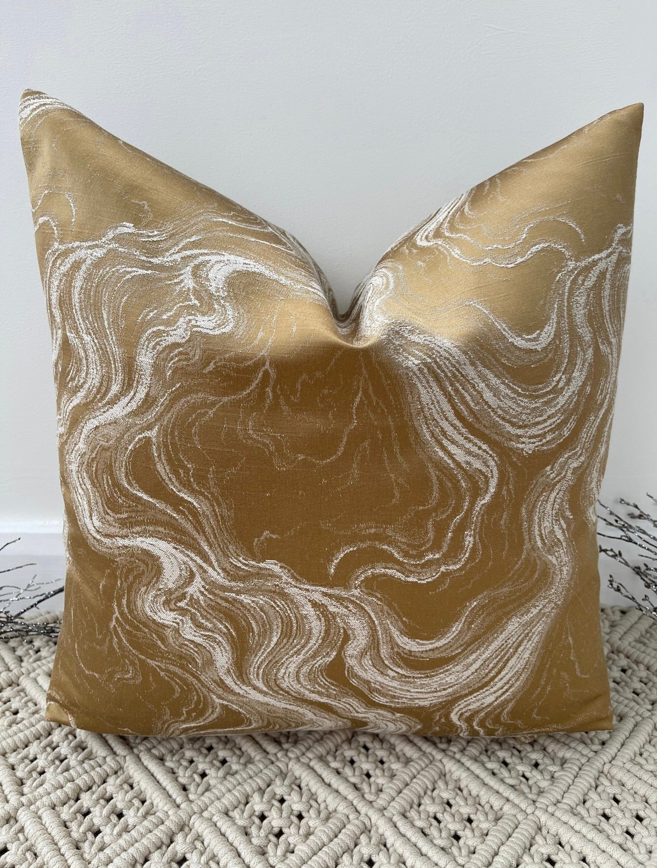 The Couture Cushion - The Deep Gold Diane - Style No. 104 - White Bear Furnishings