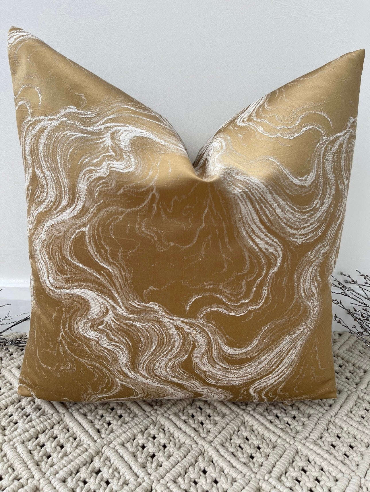 The Couture Cushion - The Deep Gold Diane - Style No. 104 - White Bear Furnishings