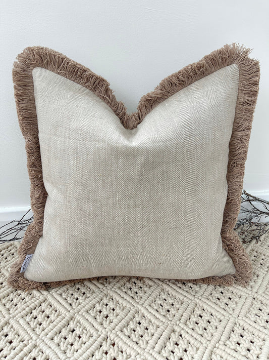 The Couture Cushion - The Linen Salton - Style No. 17 - White Bear Furnishings
