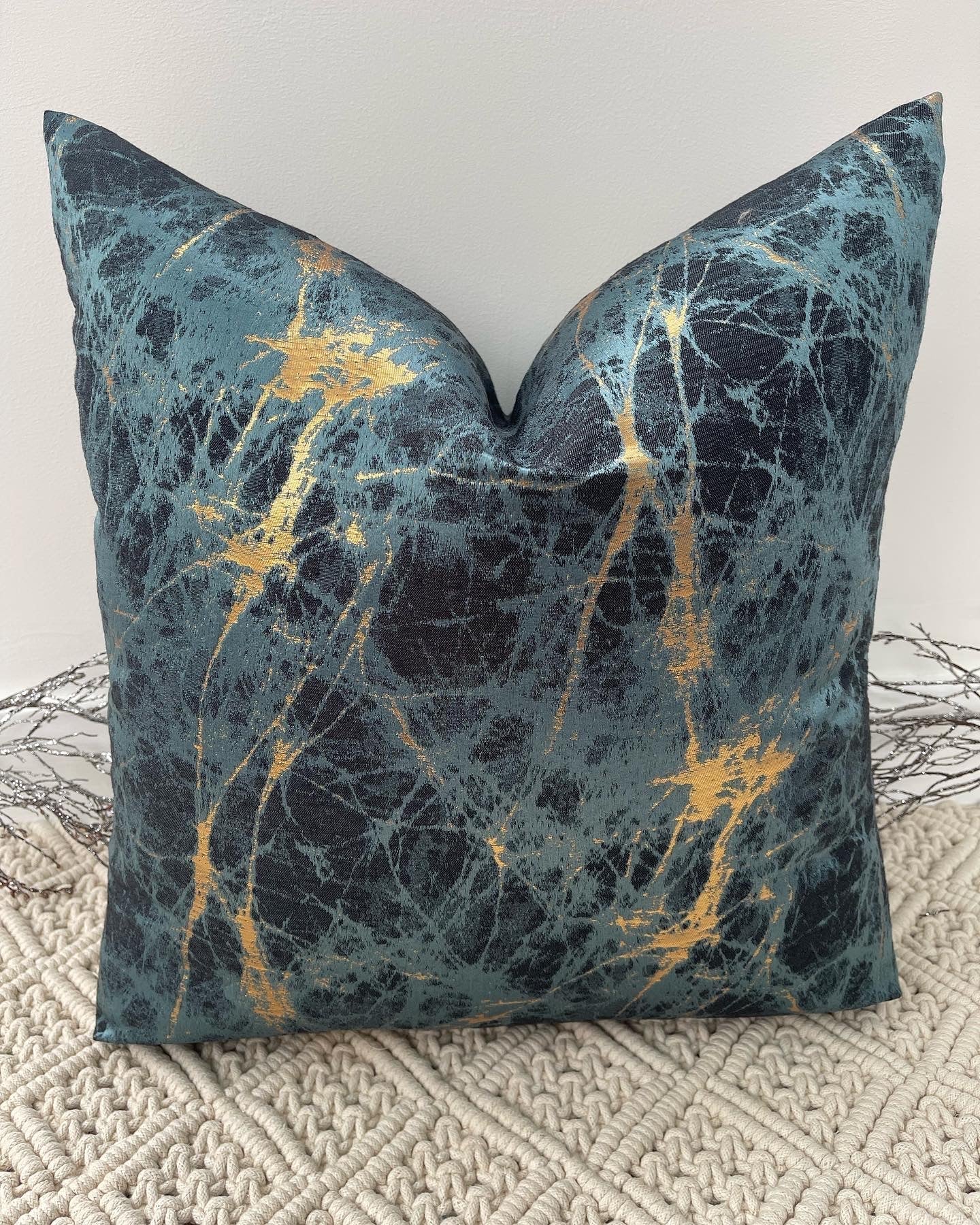 The Couture Cushion - The Teal Cooper - Style No. 114 - White Bear Furnishings