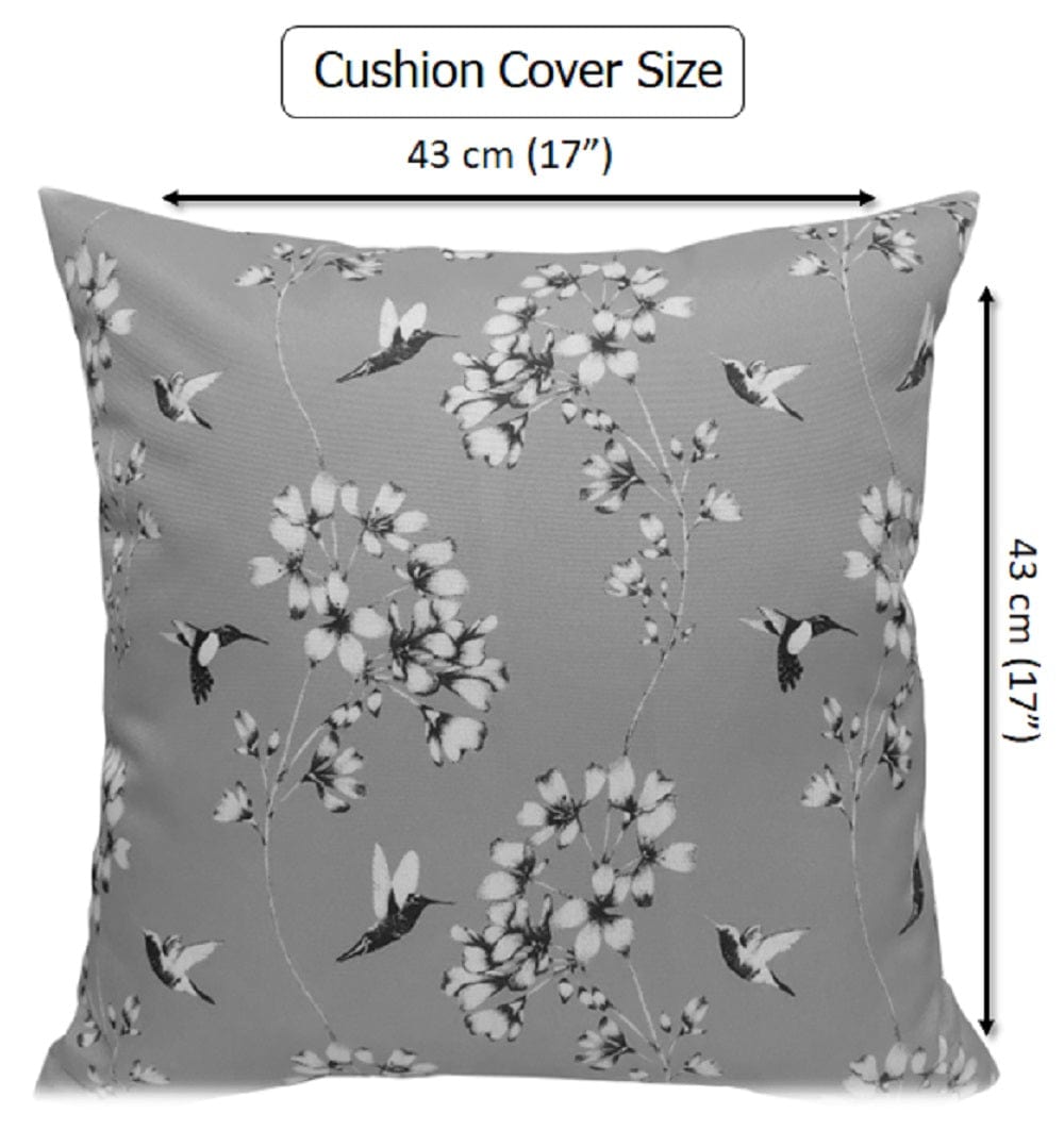 Jardin Silver Waterproof Outdoor and Indoor Cushions 17x17 Inch Weather-Resistant Patio Garden Balcony Seating Premium Hollow-Fibre Decorative Pillows by OLIVIA ROCCO - White Bear Furnishings