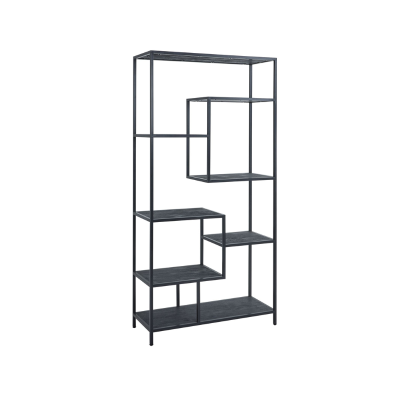 Large Black Multi Shelf Unit - 22714 - White Bear Furnishings