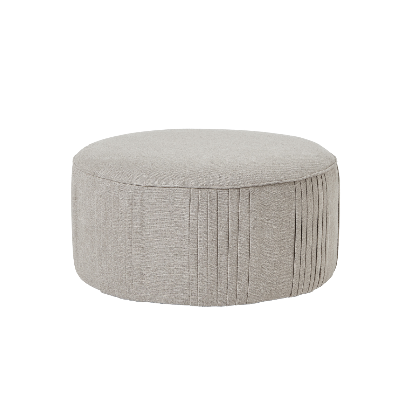 Lily Swivel Ottoman In Oatmeal Twill - 23736