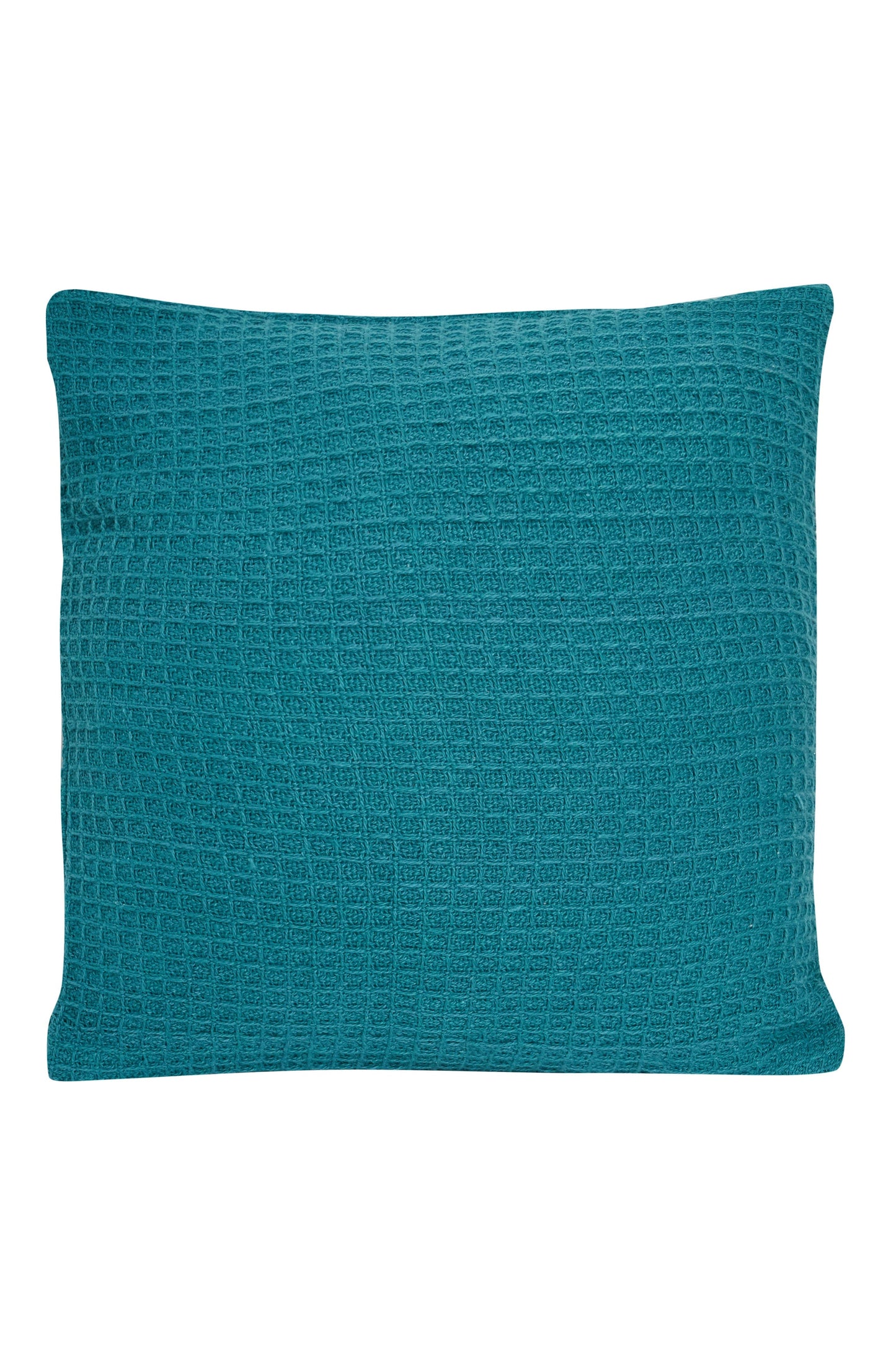 Lisbon Pure Indian Cotton Handwoven Honeycomb Vibrant Cushion Covers for Indoor Outdoor Use in Grey Ochre Navy Teal Silver Pink 17x17 and 24x24 Inches by OLIVIA ROCCO - White Bear Furnishings