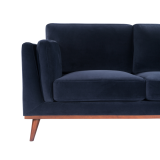 The Mickey Velvet Sofa - Midnight Blue, Emerald, Grey - White Bear Furnishings