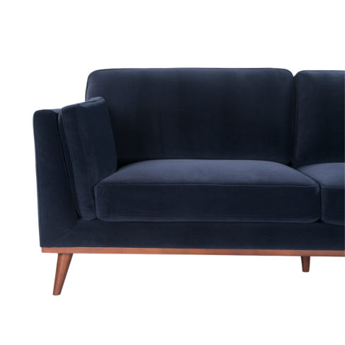Midnight Blue Velvet 3 Seater Sofa - SF-M-3S-MB