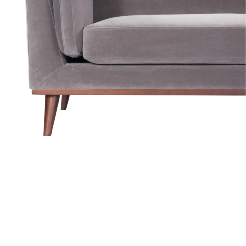 Grey Velvet 3 Seater Sofa - SF-M-3S-MV