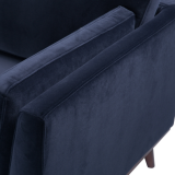 The Mickey Velvet Sofa - Midnight Blue, Emerald, Grey - White Bear Furnishings