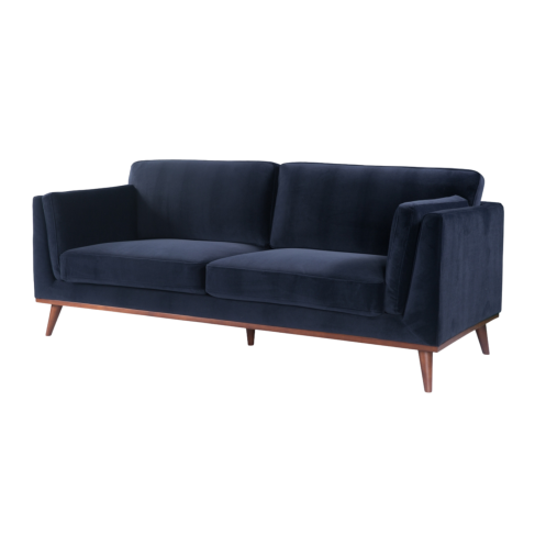 Midnight Blue Velvet 3 Seater Sofa - SF-M-3S-MB