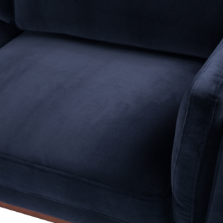 Midnight Blue Velvet 3 Seater Sofa - SF-M-3S-MB