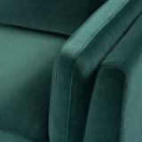 The Mickey Velvet Sofa - Midnight Blue, Emerald, Grey - White Bear Furnishings
