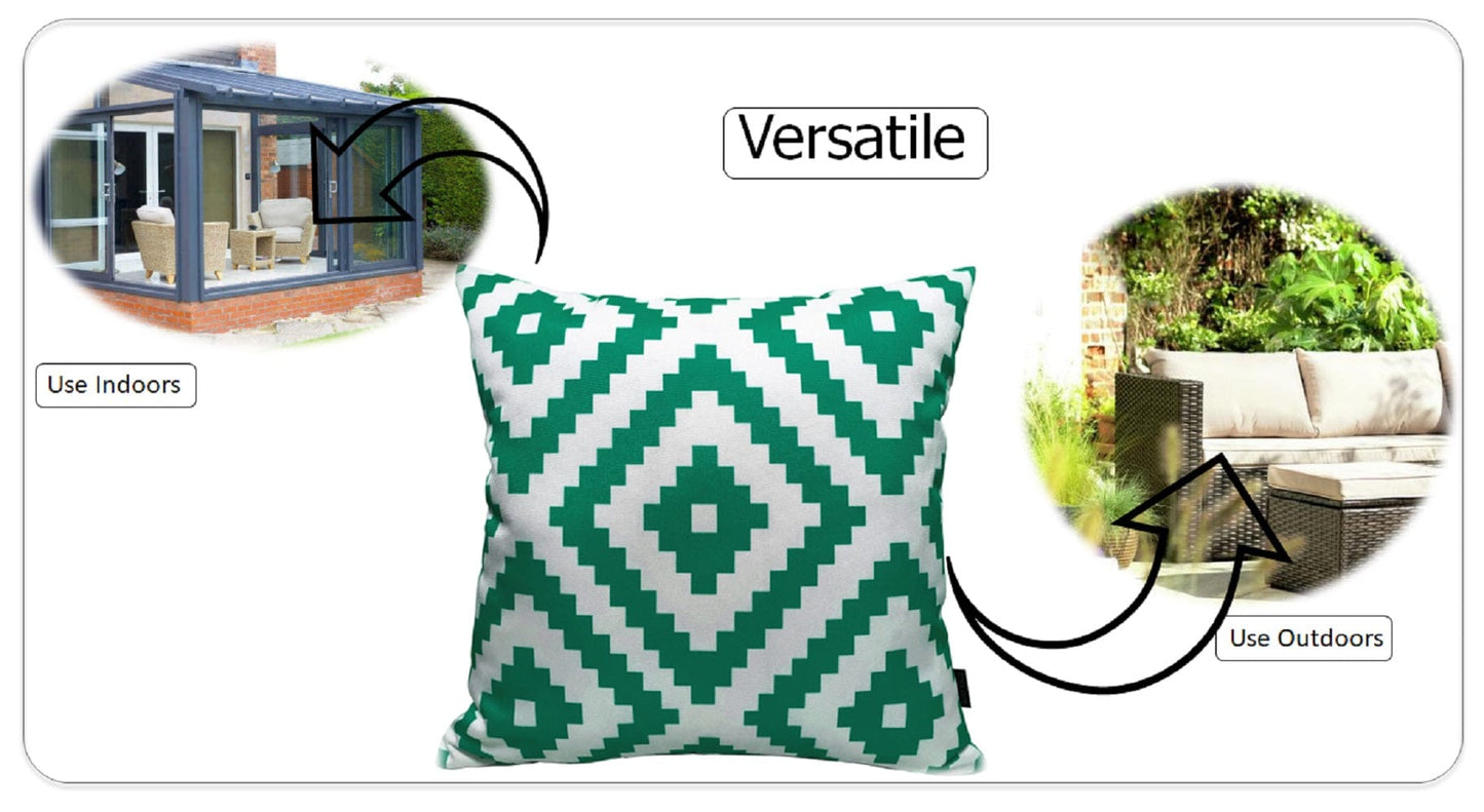 Nairobi Lime Green Outdoor Waterproof Patio Garden Cushions Durable Weather-Resistant Polyester Comfortable Hollow-Fibre Filled Versatile Indoor Outdoor Use by OLIVIA ROCCO - White Bear Furnishings