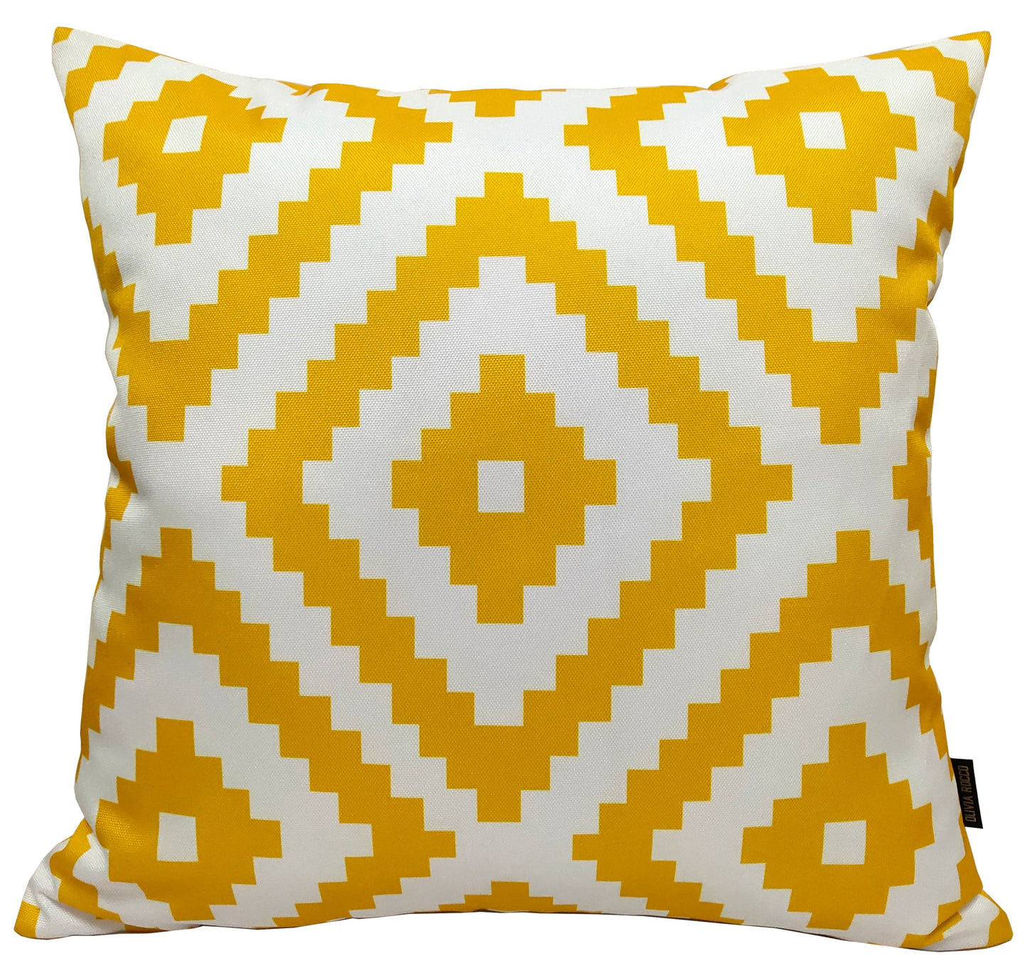 Nairobi Ochre Waterproof Outdoor Cushions Breathable Hollowfibre Filled Weather Resistant Decorative Patio Garden Cushions for Indoor and Outdoor Use by OLIVIA ROCCO - White Bear Furnishings