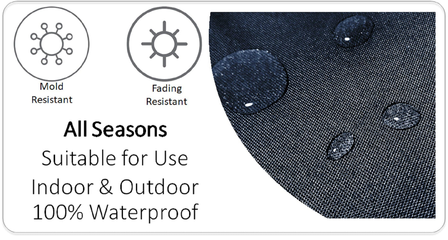 Nairobi Silver Waterproof Outdoor Cushions 17x17 Inches Weather Resistant Durable Polyester Garden Patio by OLIVIA ROCCO - White Bear Furnishings