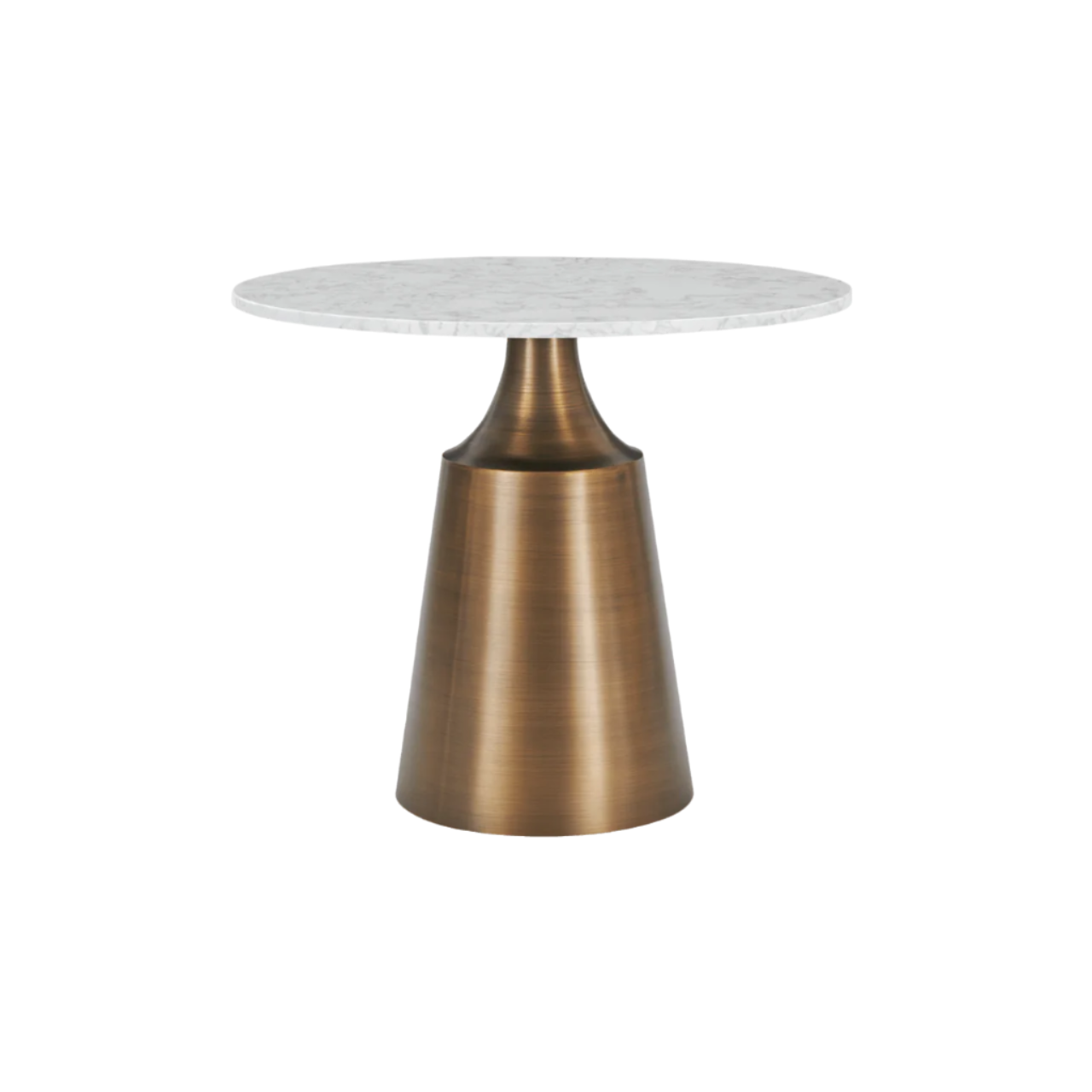 Twenty 10 Designs Olive Dining Table in Bronze & White Marble