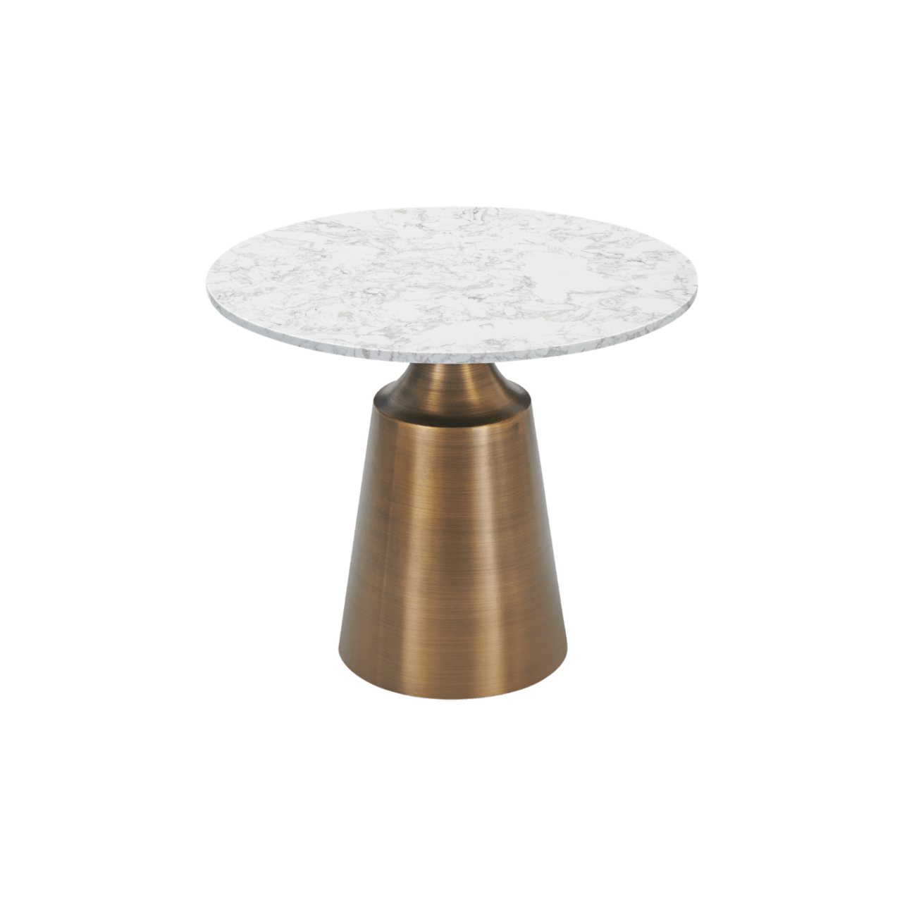 Twenty 10 Designs Olive Dining Table in Bronze & White Marble