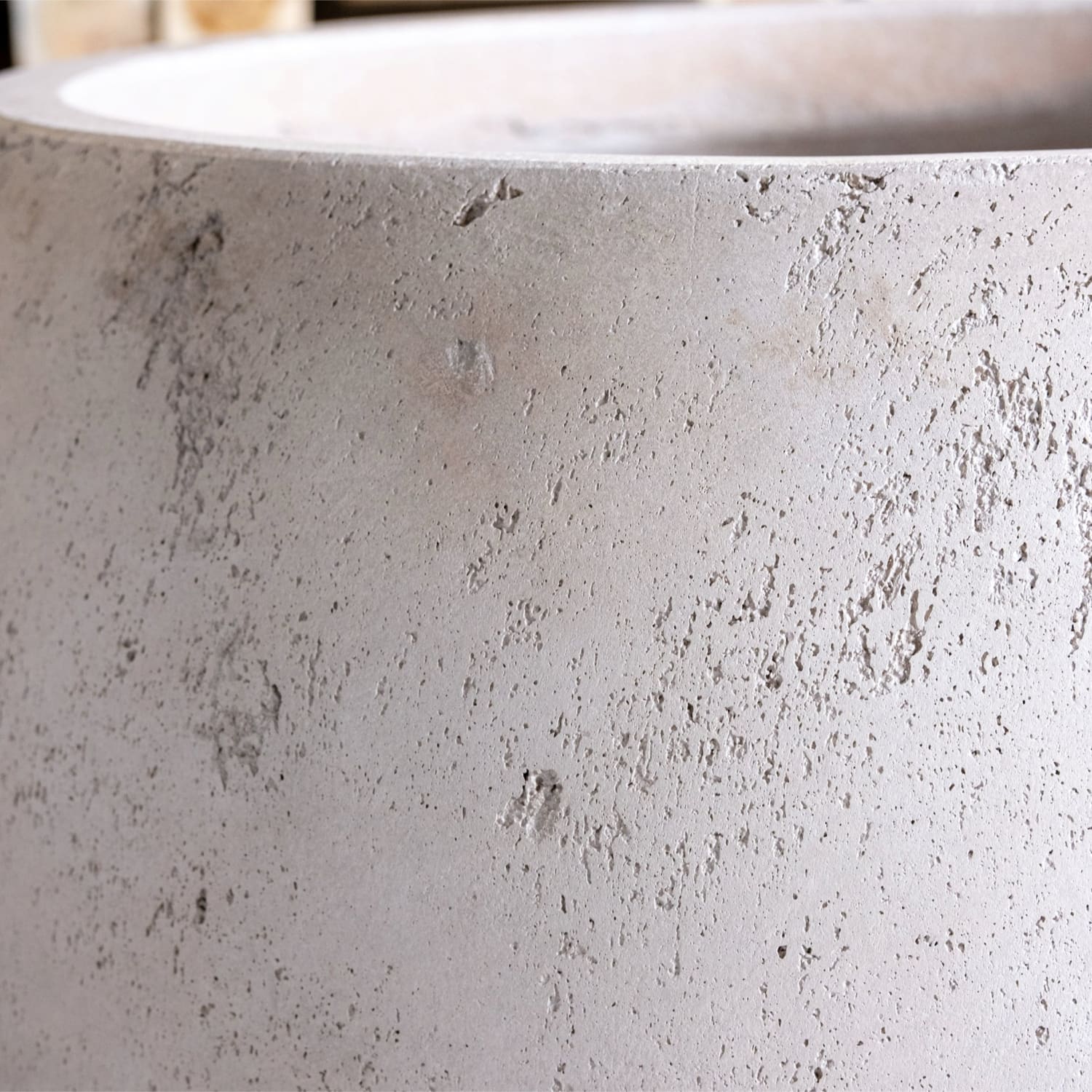 Orbello | Truffle – 110cm XXL Concrete Sphere Planter – 686L Round Plant Pot - White Bear Furnishings