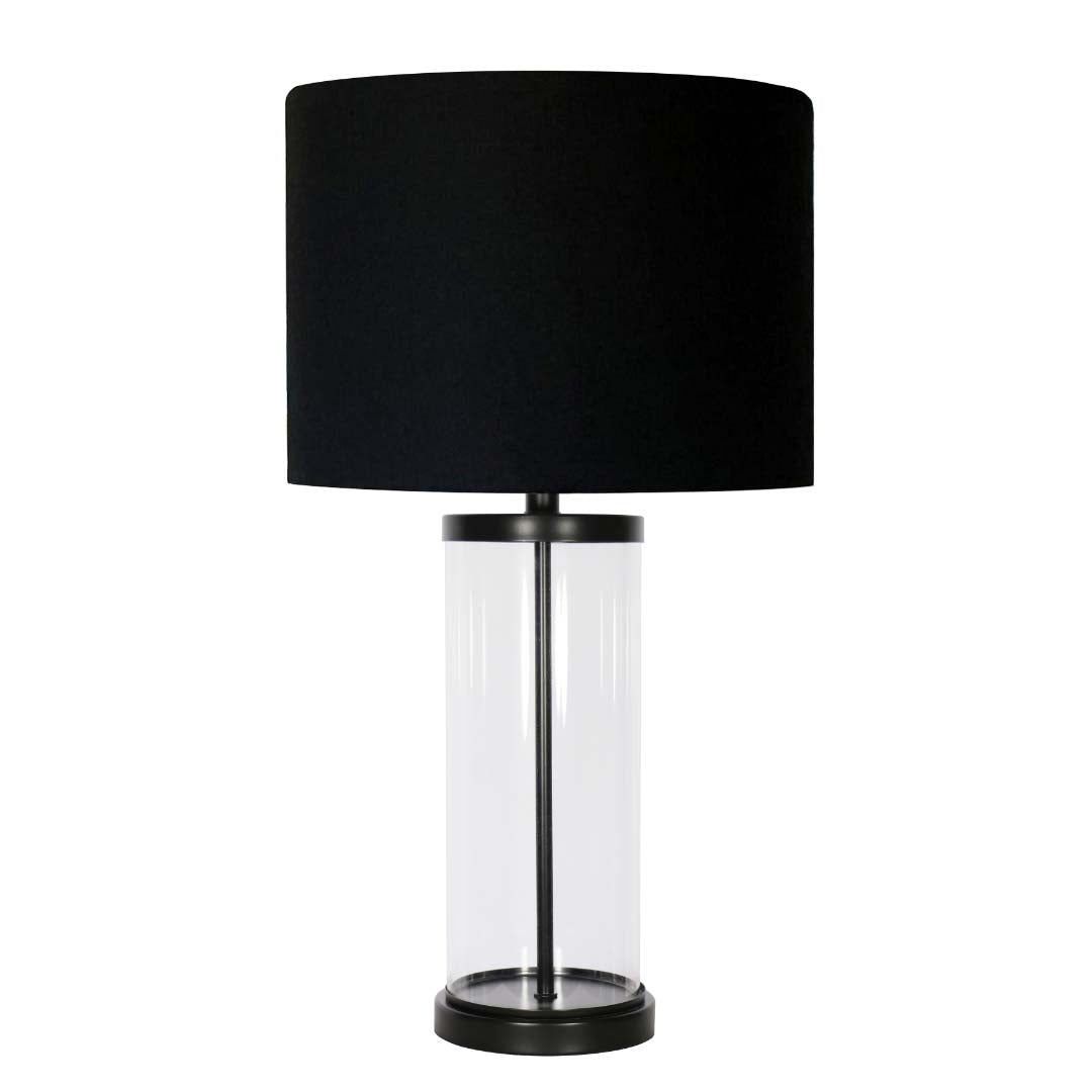 Adelia Black & Glass Table Lamp - White Bear Furnishings