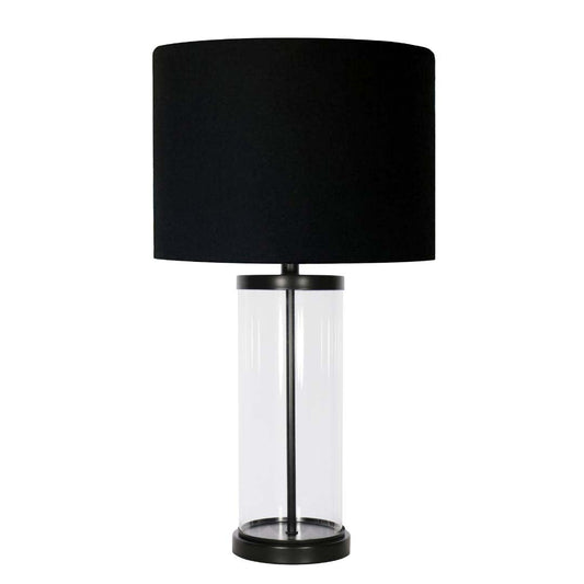 Adelia Black & Glass Table Lamp - White Bear Furnishings