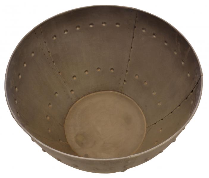 Old Empire Round Storage Coffee Table in Mango Wood & Steel - OLD12 - White Bear Furnishings