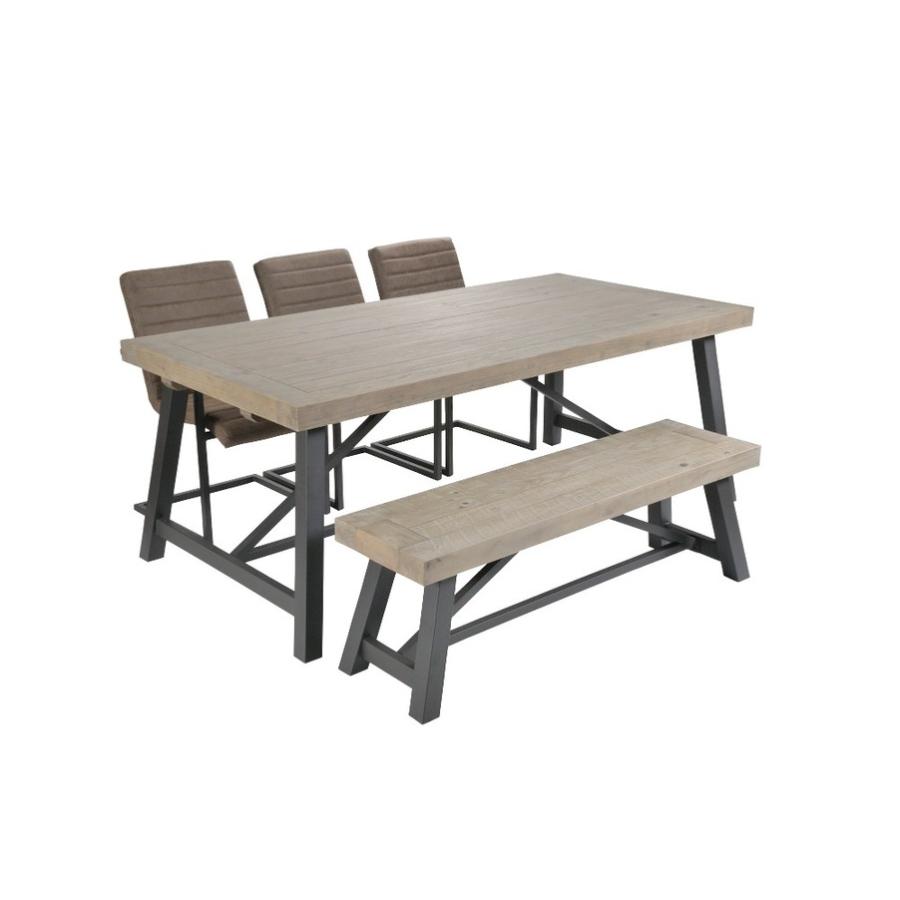 Ancient Mariner Small Lowry Iron Framed Dining Bench - LOW12 - White Bear Furnishings