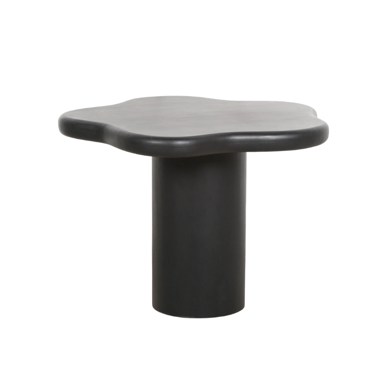 Handcrafted Black Painted Pebble Side Table – GMF710