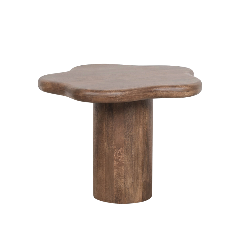 Dark Wooden Pebble Side Table – GMF711