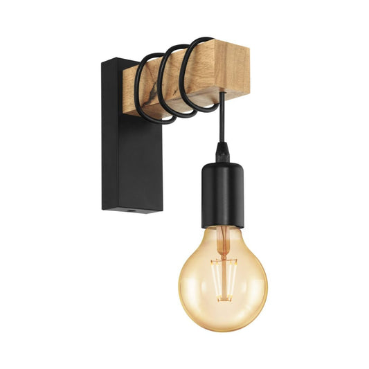 Indre Wooden Bracket Wall Light - White Bear Furnishings