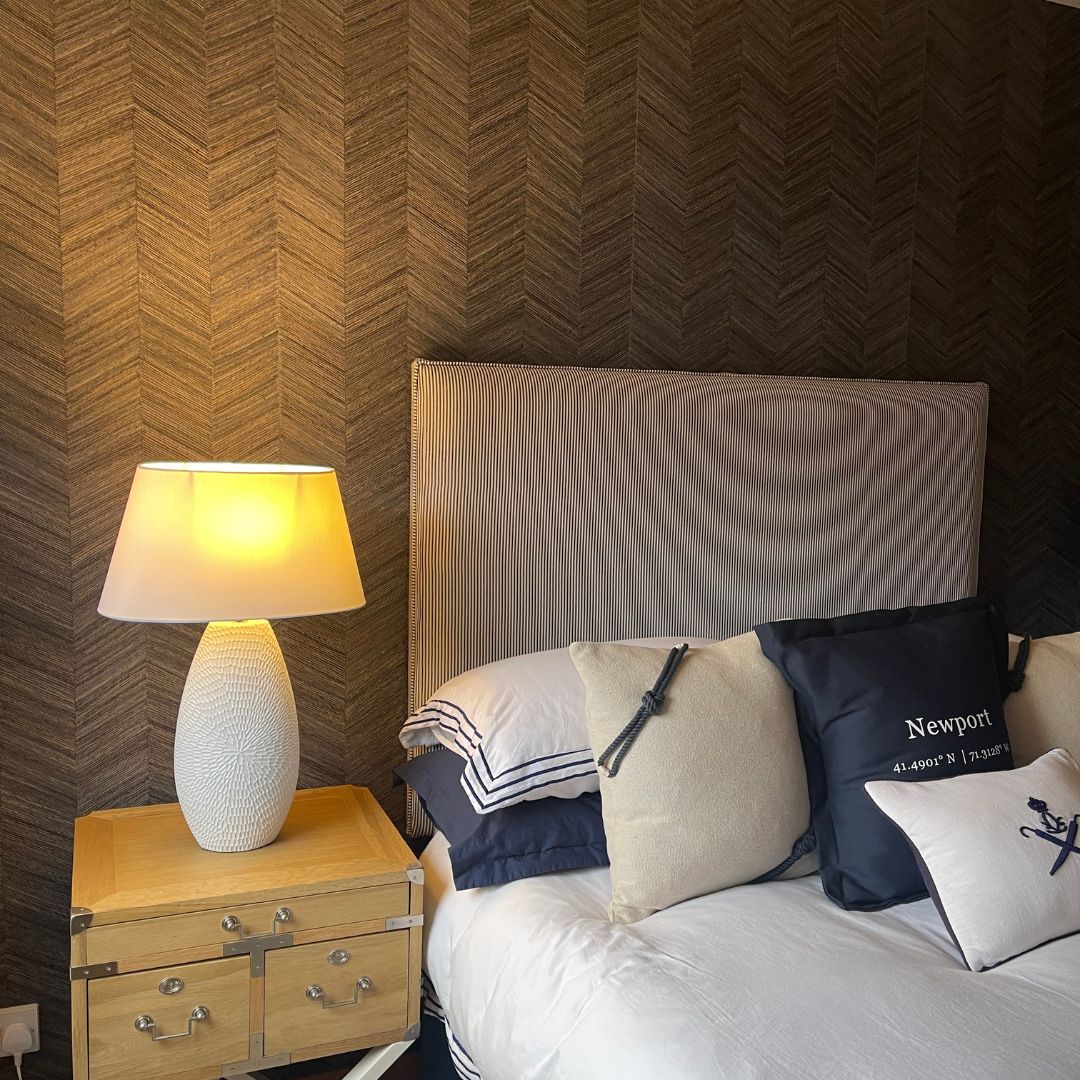 Caitlin Tall White Ceramic Table Lamp - White Bear Furnishings