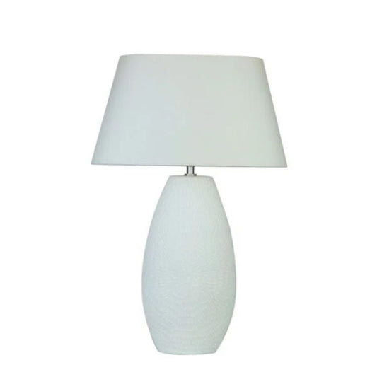 Caitlin Tall White Ceramic Table Lamp - White Bear Furnishings