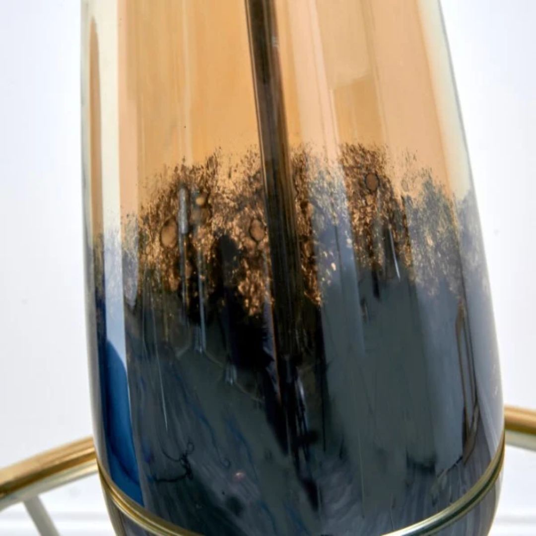 Elena Blue Glass Table Lamp - White Bear Furnishings