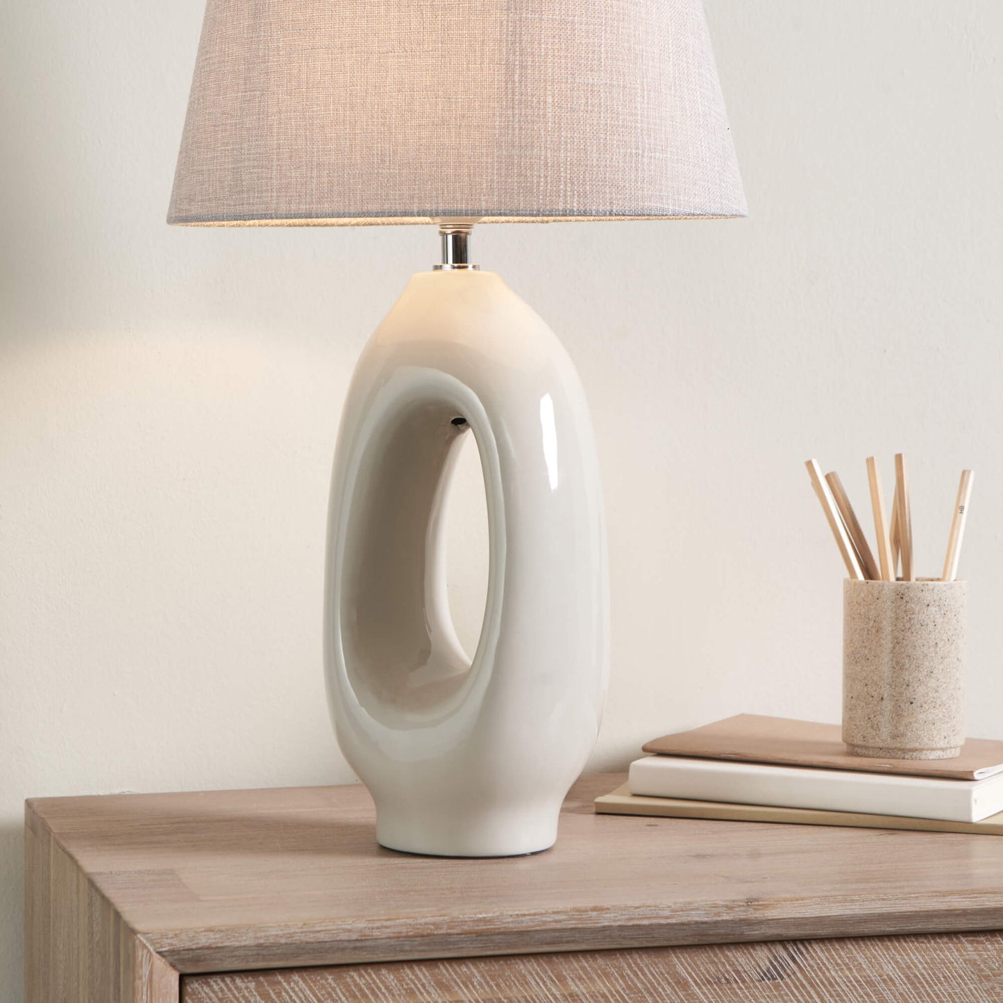 Aoife Cream Ceramic Table Lamp