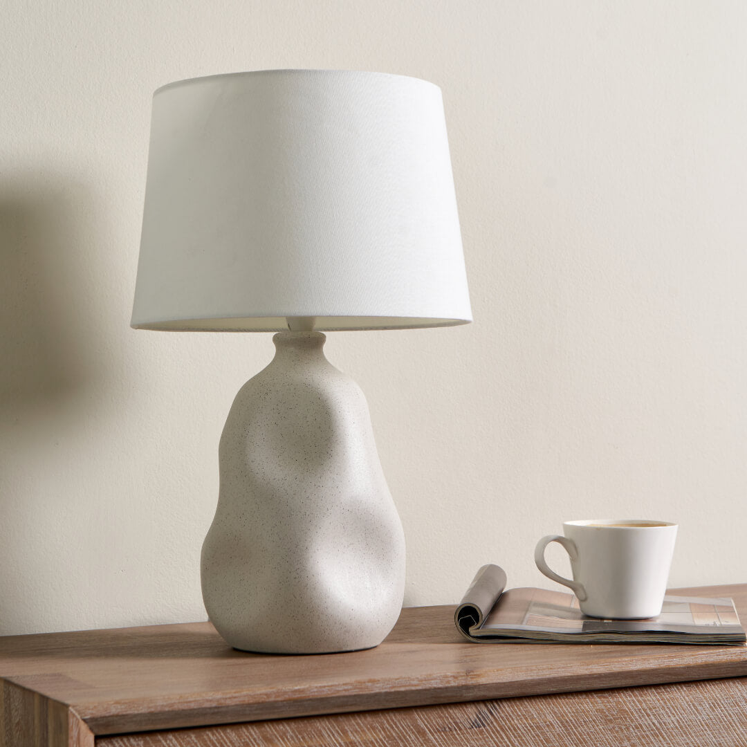 Sanders Cream Table Lamp - White Bear Furnishings