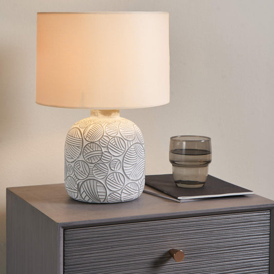 Gloria Natural Ceramic Table Lamp - White Bear Furnishings