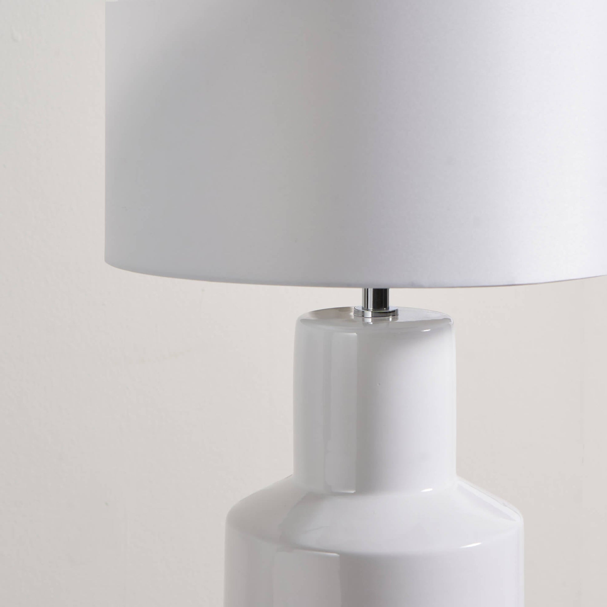Salina White Ceramic Table Lamp - White Bear Furnishings