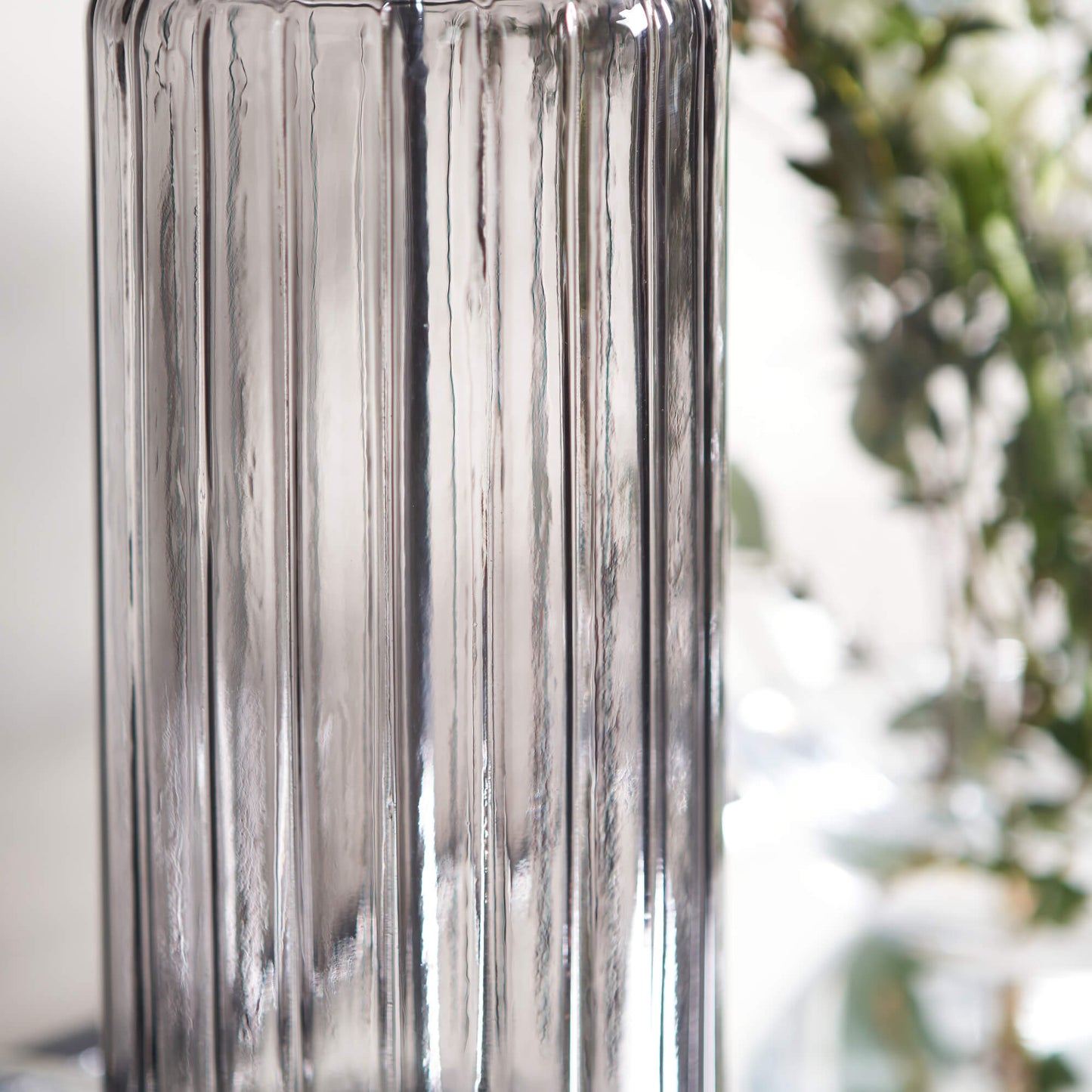 Brock Grey Smoked Glass Table Lamp