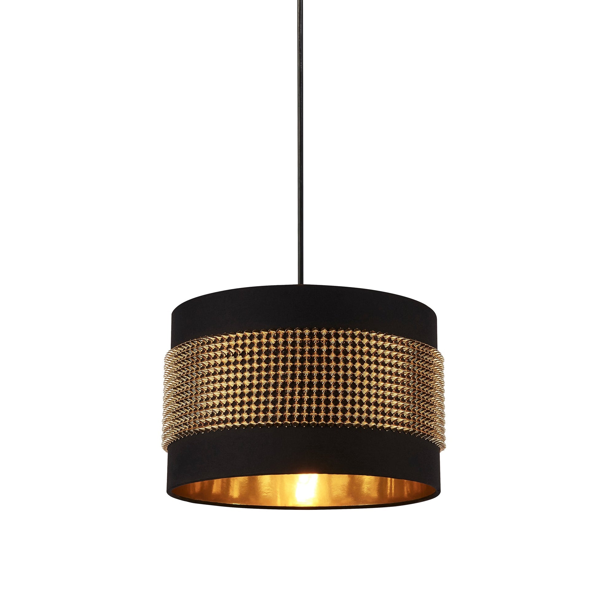 Lenny Black & Gold Pendant Shade - White Bear Furnishings