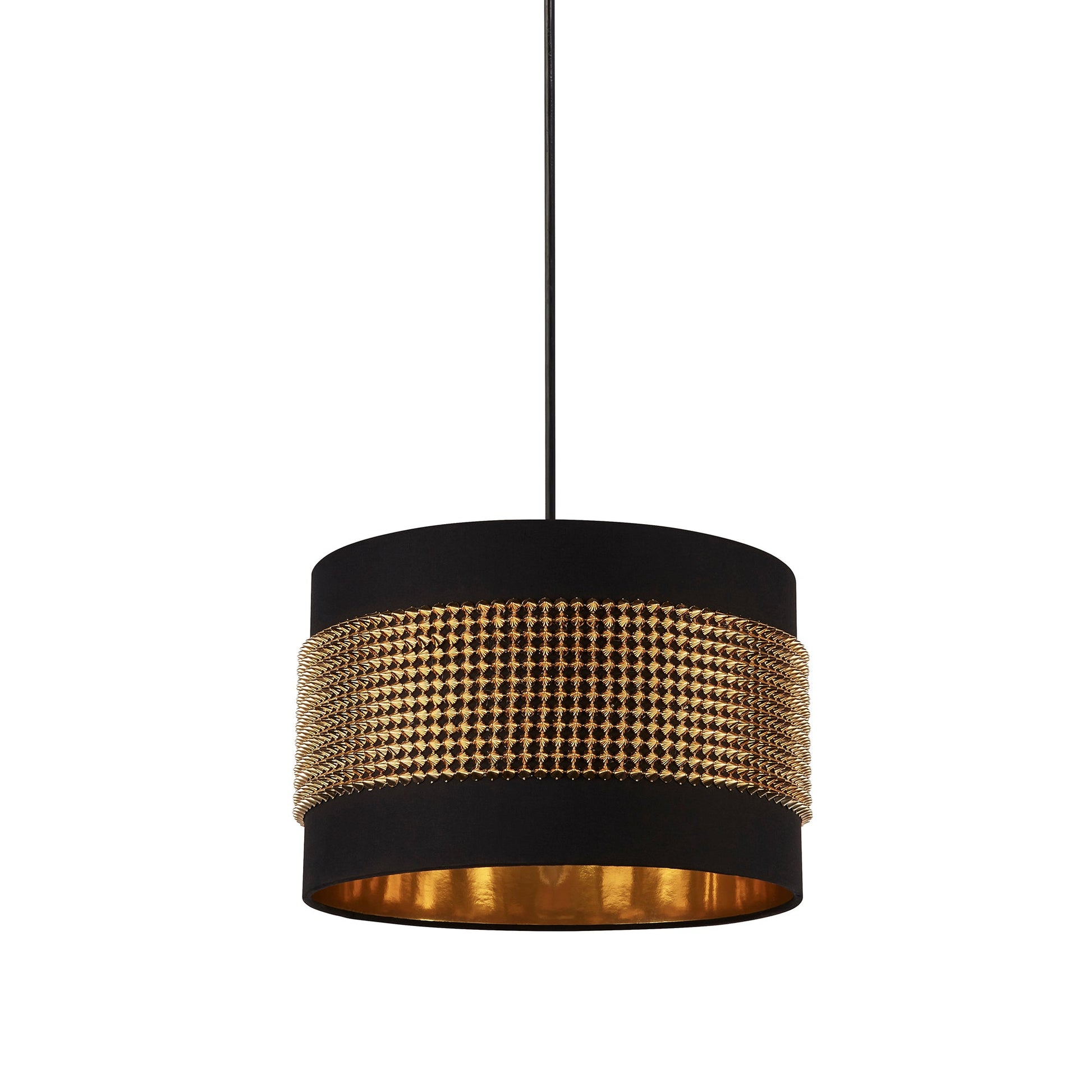 Lenny Black & Gold Pendant Shade - White Bear Furnishings